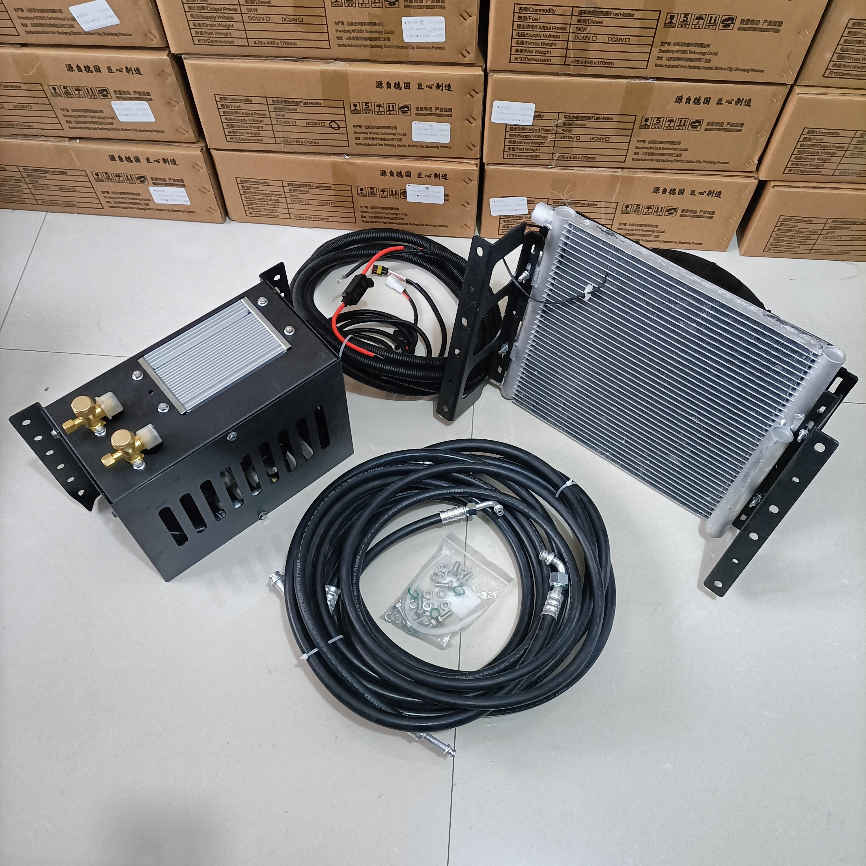 12V 24V A/C Universal Air Parking Heater Portable Car Air Conditioner for Minibus Tractor RV Truck 2kw 5kw