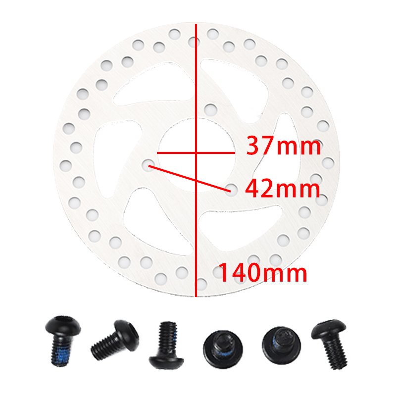 140mm E-scooter Brake Disc Stainless Steel 3 Hole 37mm Inner Diameter for Mountain Cycling Mini Dirt Bike ATV Quad Motorcycle