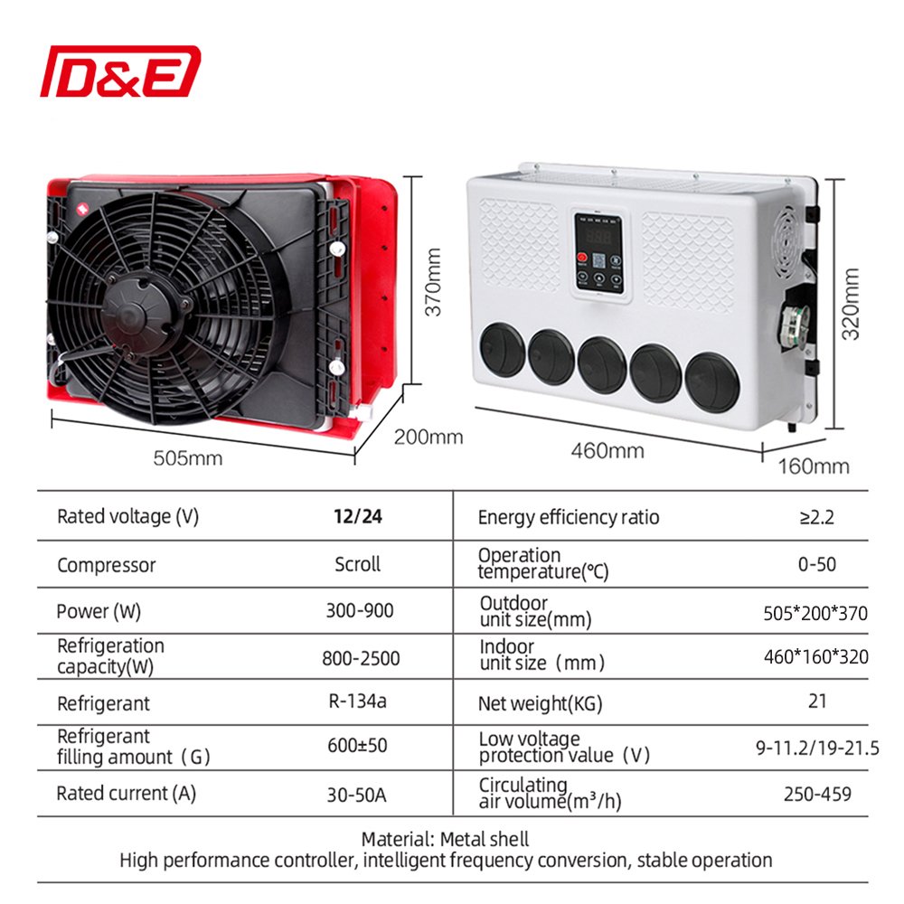 Box Parking air Cooler DC 12V Suit for Truck Camper VANS Can Choose Color