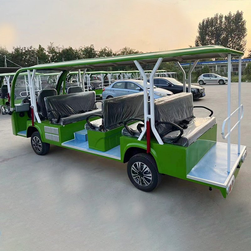 Eco Friendly Open Style Modern Fashion 11seats 14 Seats Electric Sightseeing Bus