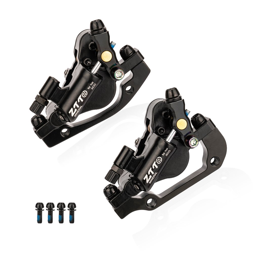ZTTO 2022 New Line Pulling MTB Road Bike Hydraulic Disc Brake Calipers Front Rear Cable Control Bicycle 2 Piston Oil Brake