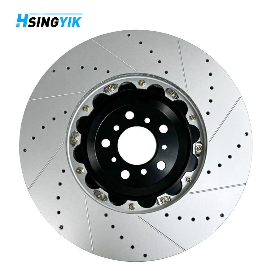 Hsingyik G3500 High Performance Drilled Slotted Customizable 2-Piece Brake Rotor for BMW