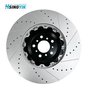 Hsingyik G3500 High Performance Drilled Slotted Customizable 2-Piece Brake Rotor for BMW