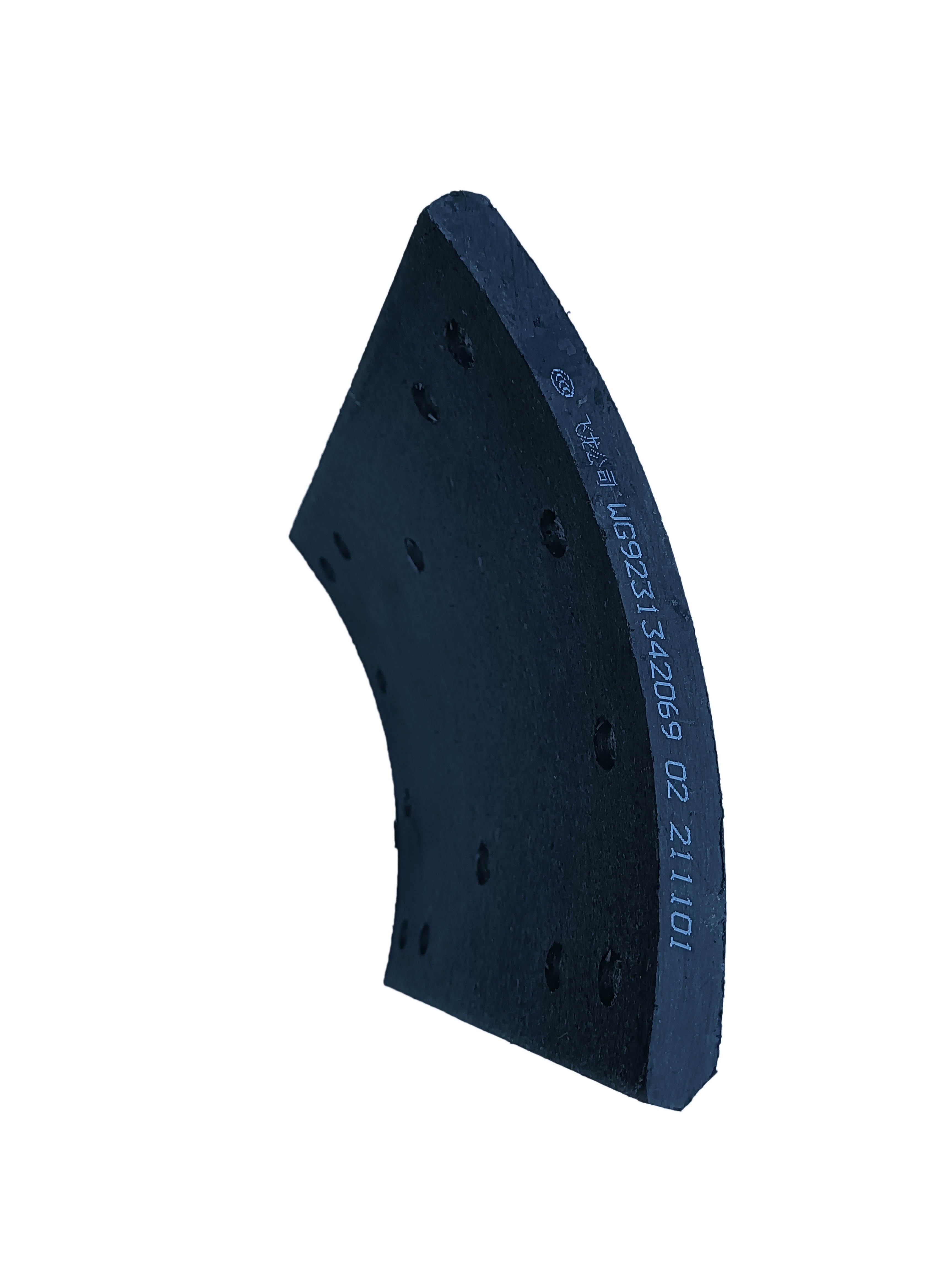 China Friction Material Brake Lining for Truck Rear Brake Drum Lining With Holes