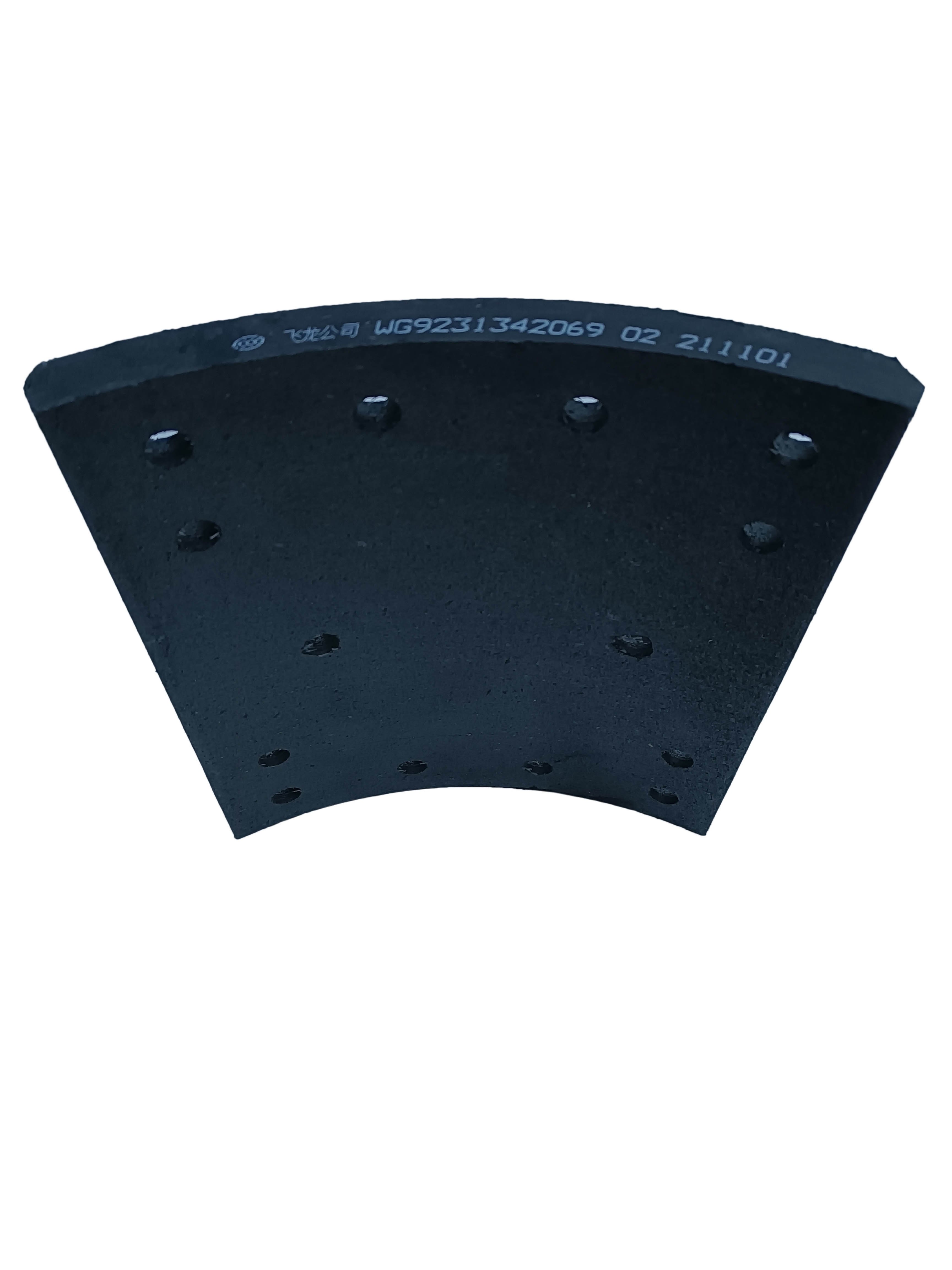China Friction Material Brake Lining for Truck Rear Brake Drum Lining With Holes