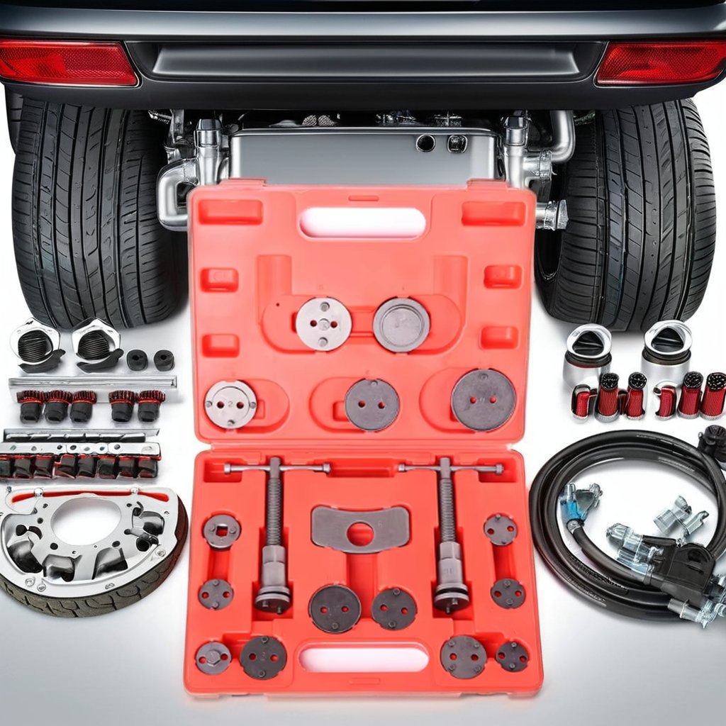 19pcs Customizable Brake Caliper Wind Back Repair Tool Kit with OEM Support Packaged in Hard Case