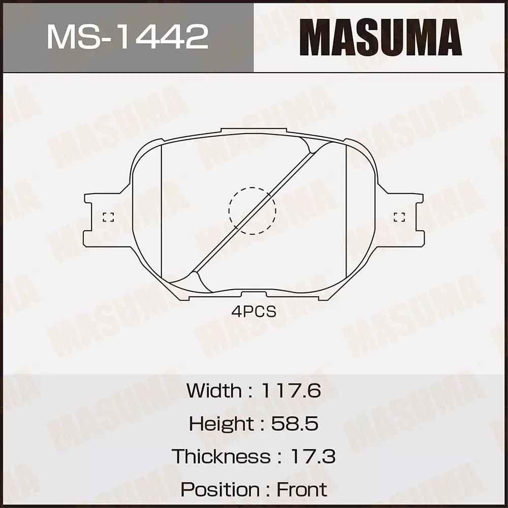 MASUMA Wholesale Ceramic Brake Pads High Performance Car Brake Pads for Toyota Brake Pads