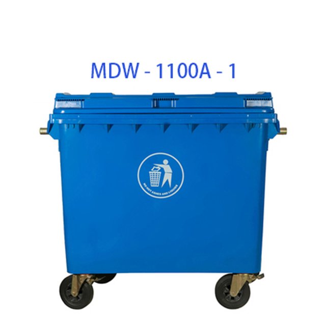 1100L High Quality Large Capacity Plastic Waste Bin / Dust Bin / Garbage Drum with Wheel for Sale