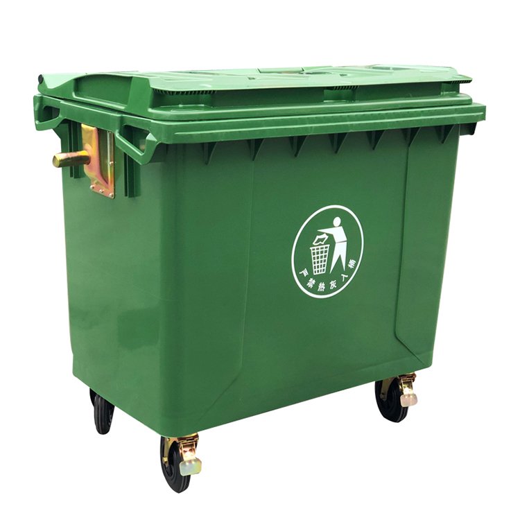 1100L High Quality Large Capacity Plastic Waste Bin / Dust Bin / Garbage Drum with Wheel for Sale