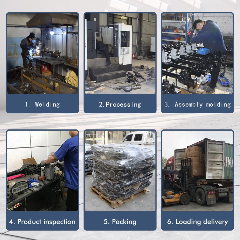 Forklift Four Wheel Drive Electric Heavy Load Differential Rear Axle Differential Assembly