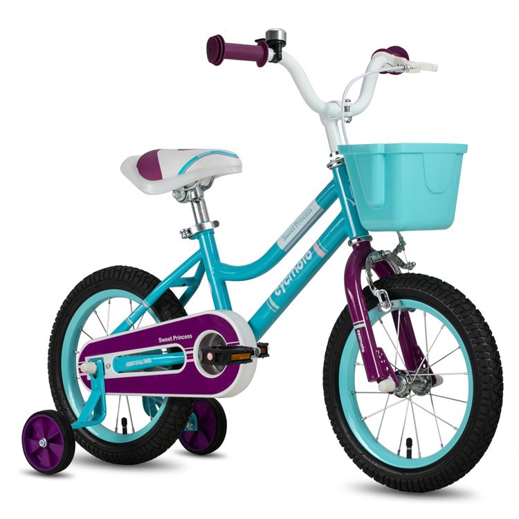 Custom Custom Steel Frame 14" 16" Girls Cycle Caliper Brake pink Bike for Kids 5 6 7 Years Old