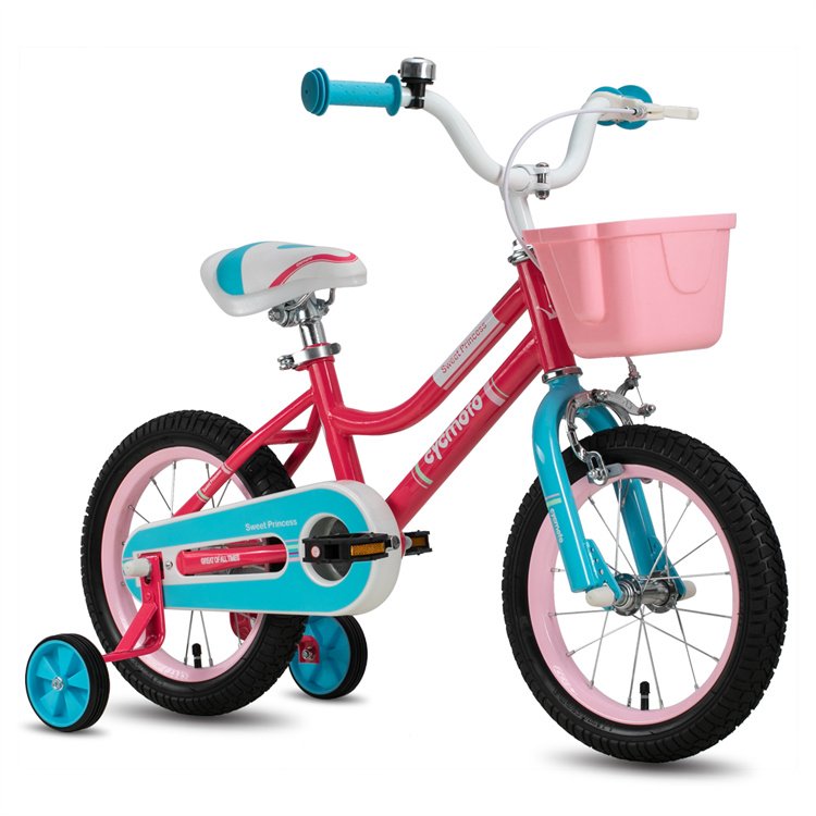 Custom Custom Steel Frame 14" 16" Girls Cycle Caliper Brake pink Bike for Kids 5 6 7 Years Old