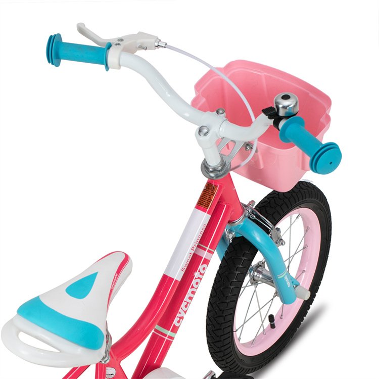 Custom Custom Steel Frame 14" 16" Girls Cycle Caliper Brake pink Bike for Kids 5 6 7 Years Old