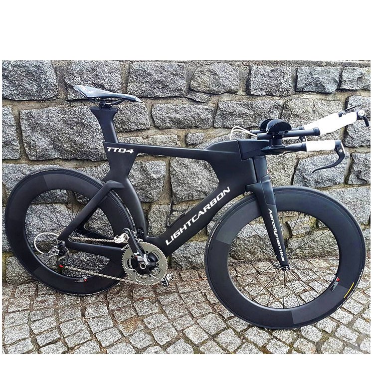OEM Integrated Frame Aerodynamic Triathlon Carbon Frame TT Carbon Frame Only 1.8KG