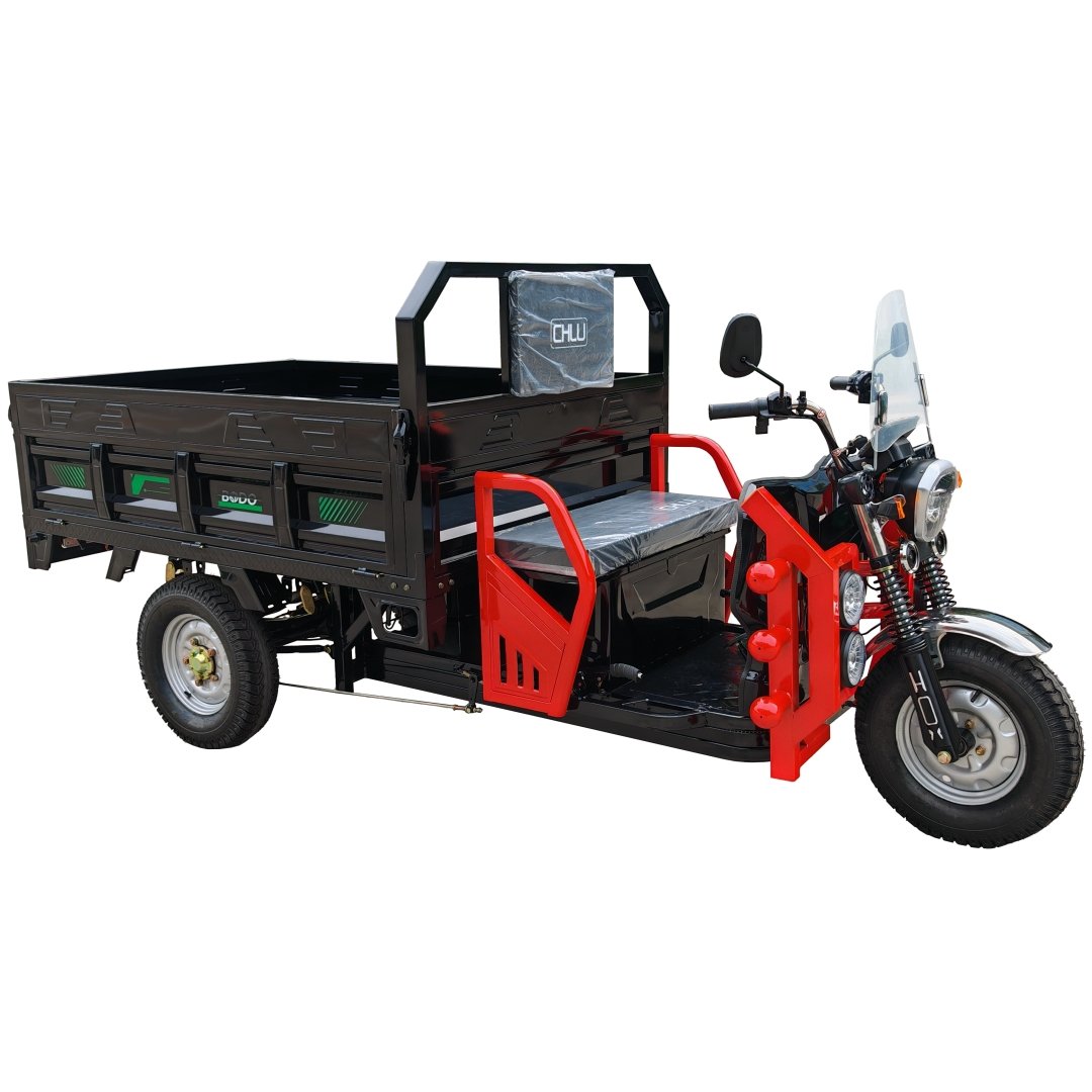 Chinese Electric Cargo Tricycle with Open Body Heavy Passenger Rear Drum Type Braking System 60V Big Power Electric Cargo Trike