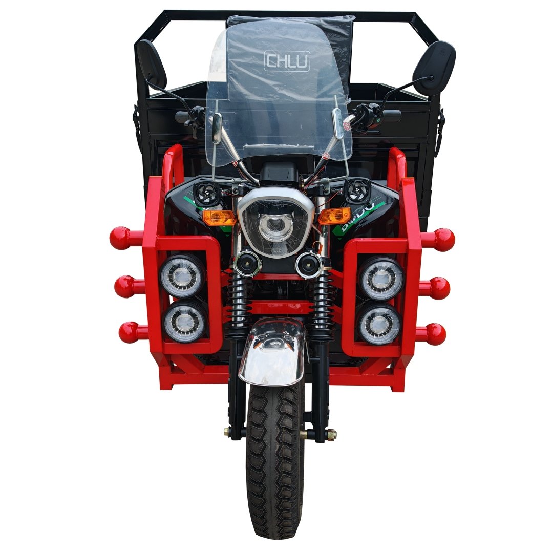 Chinese Electric Cargo Tricycle with Open Body Heavy Passenger Rear Drum Type Braking System 60V Big Power Electric Cargo Trike