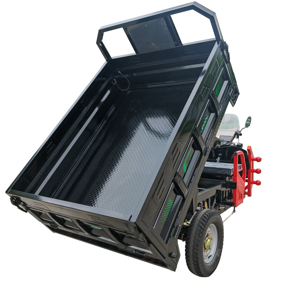 Chinese Electric Cargo Tricycle with Open Body Heavy Passenger Rear Drum Type Braking System 60V Big Power Electric Cargo Trike