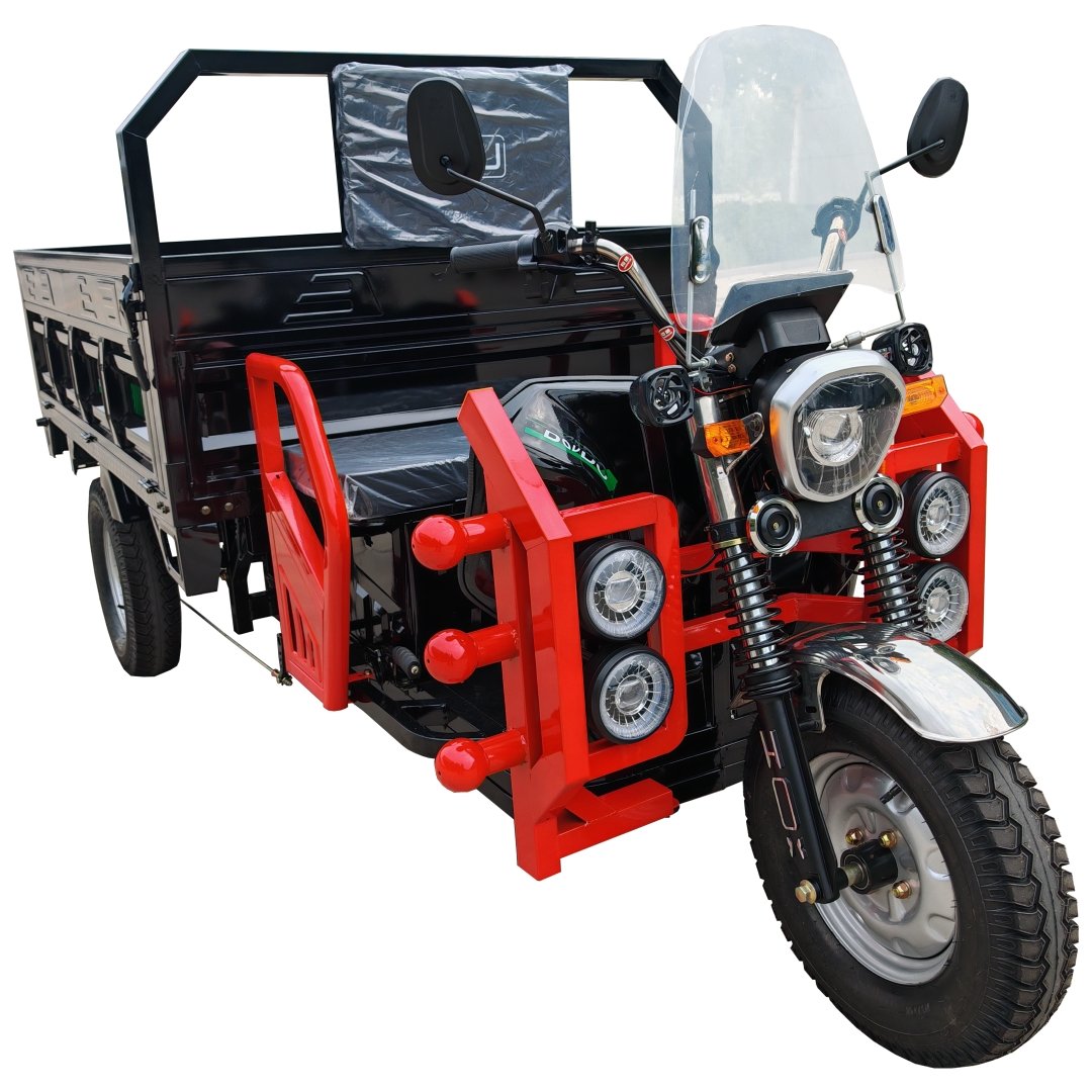 Chinese Electric Cargo Tricycle with Open Body Heavy Passenger Rear Drum Type Braking System 60V Big Power Electric Cargo Trike