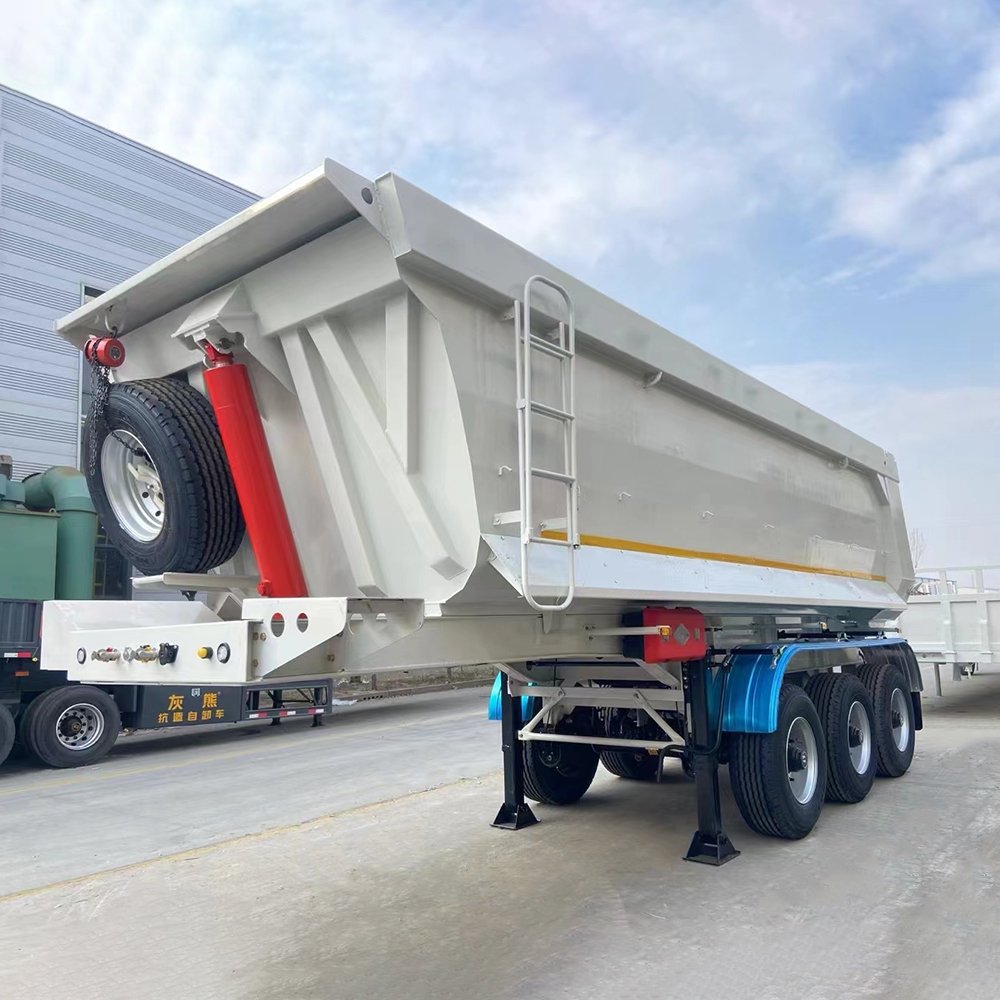 Made in China 45 Feet Hydraulic Cylinder for Dump Trailer 30 Ton Heavy Trailer for Dump Semi Trailer