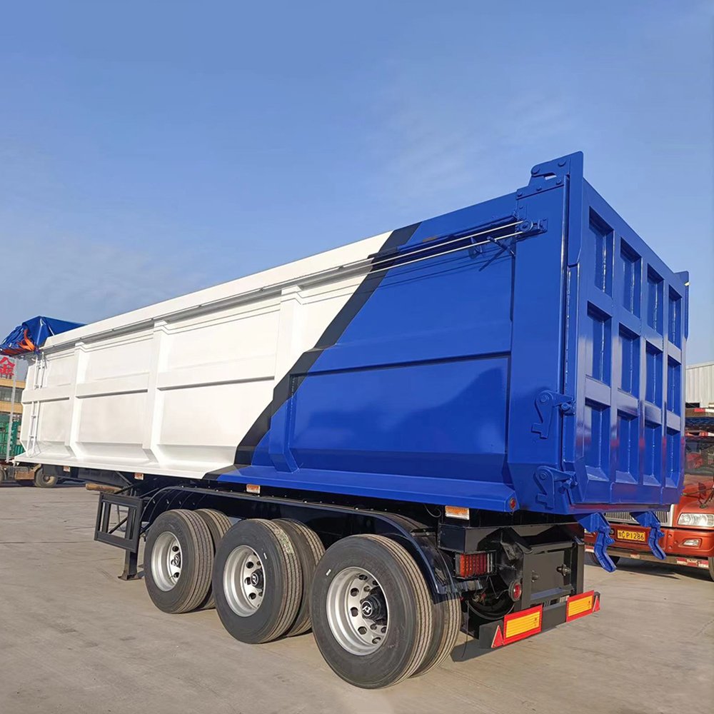 Made in China 45 Feet Hydraulic Cylinder for Dump Trailer 30 Ton Heavy Trailer for Dump Semi Trailer