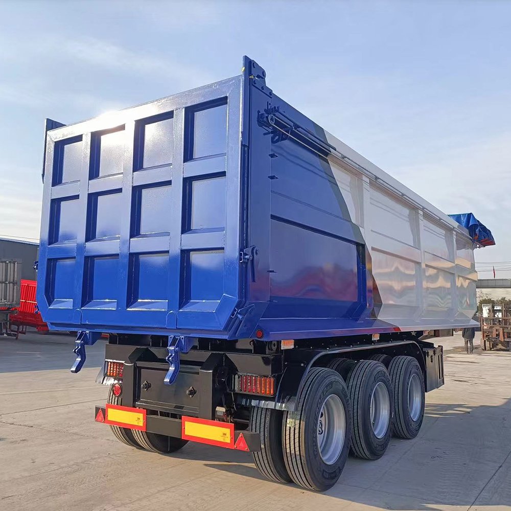 Made in China 45 Feet Hydraulic Cylinder for Dump Trailer 30 Ton Heavy Trailer for Dump Semi Trailer