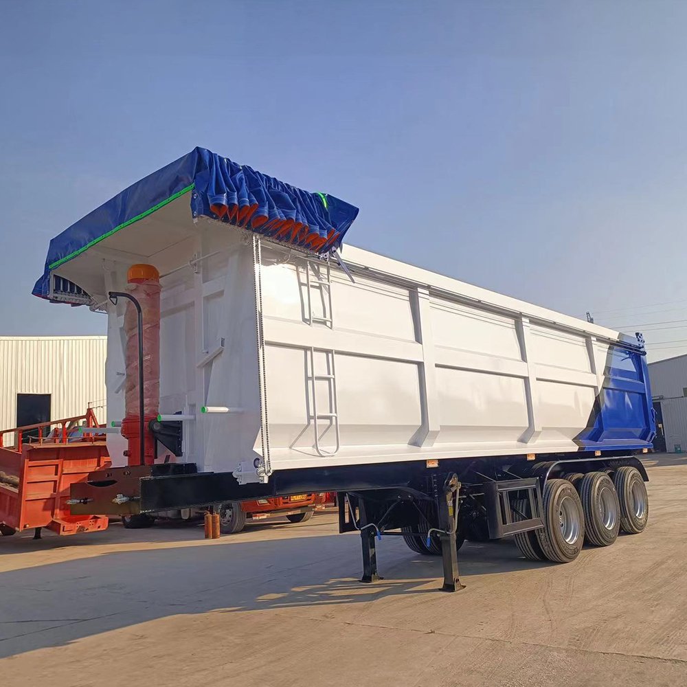 Made in China 45 Feet Hydraulic Cylinder for Dump Trailer 30 Ton Heavy Trailer for Dump Semi Trailer