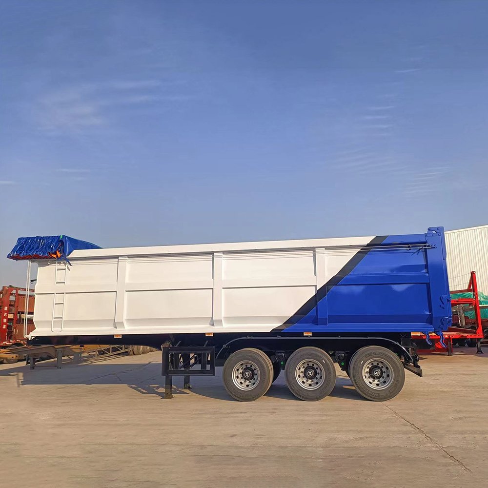 Made in China 45 Feet Hydraulic Cylinder for Dump Trailer 30 Ton Heavy Trailer for Dump Semi Trailer