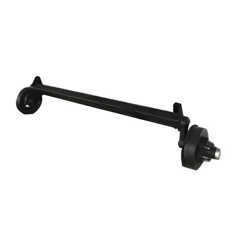 3500lbs Round Solid Utility Trailer Axle Kit Assembly With Hub Drum Electric Brake