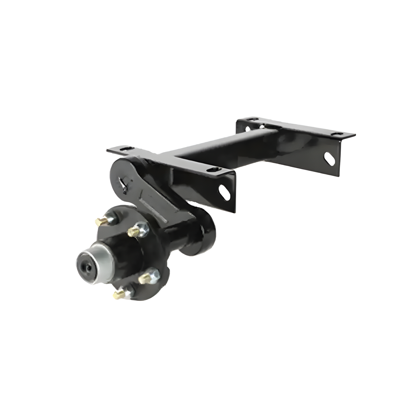 3500lbs Round Solid Utility Trailer Axle Kit Assembly With Hub Drum Electric Brake