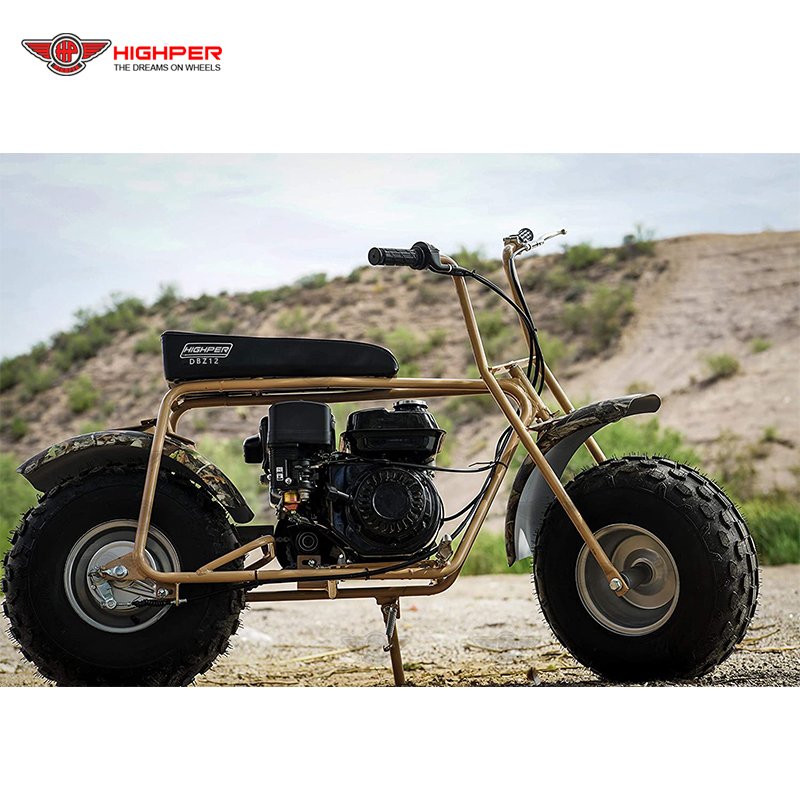 HIGHPER 212CC Adult Moto Bike Gas Powered Mini Bike off Road Use Mini Bike
