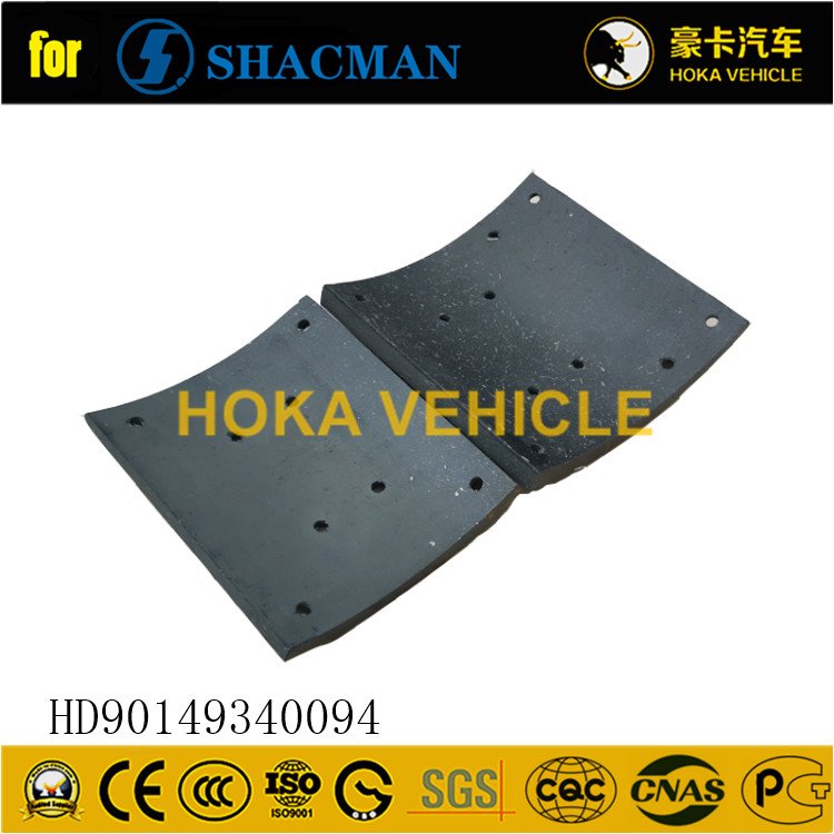 Original SHACMAN Spare Parts Brake Lining HD90149340094 for Heavy Duty Truck