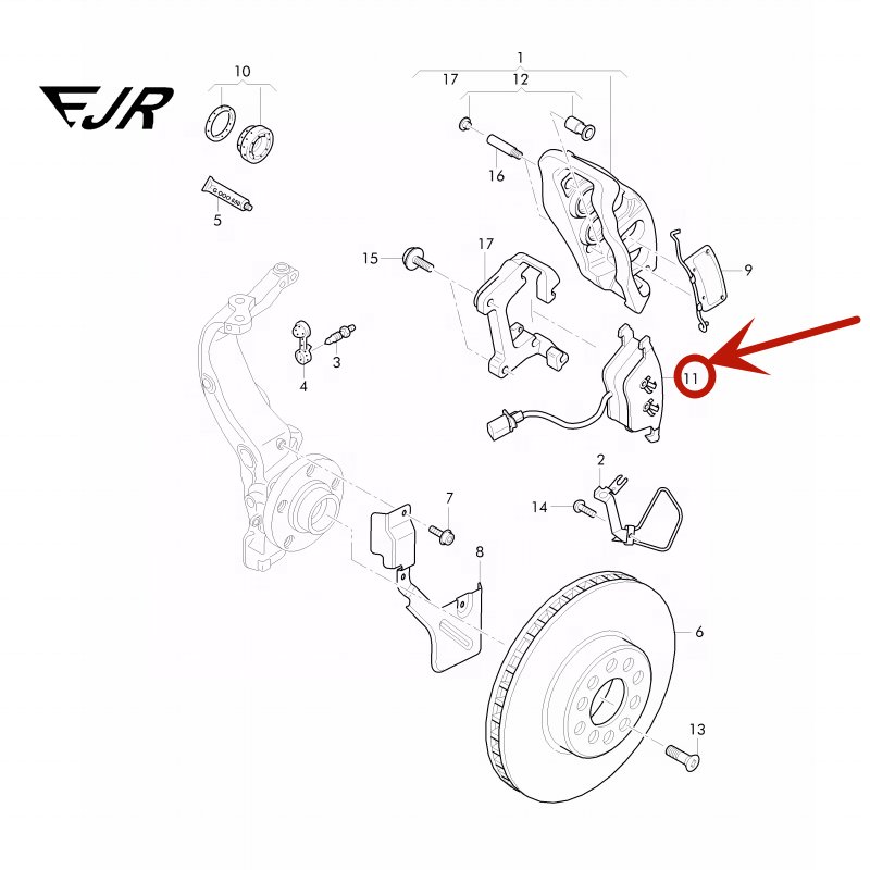 Front Brake Pads for Bentley Continental GT Flying Spur OEM 3W0698151R 3W0698151AA 3W0698151