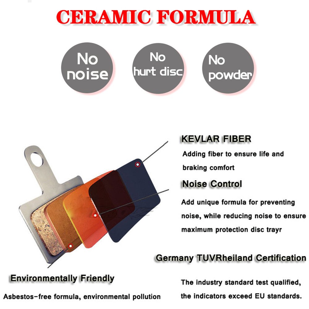 Bicycle Disc Brake Pads 4 Pairs MTB Bike Copper Semi Metal Resin/ceramic/alloy Hydraulic Disc Brake Pads Bicycle Parts