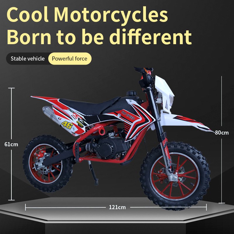 Customized Hand-Pulled Starter 49cc 50cc Kids Dirt Bikes Mini 2 Stroke 4 Stroke Dirt Bike