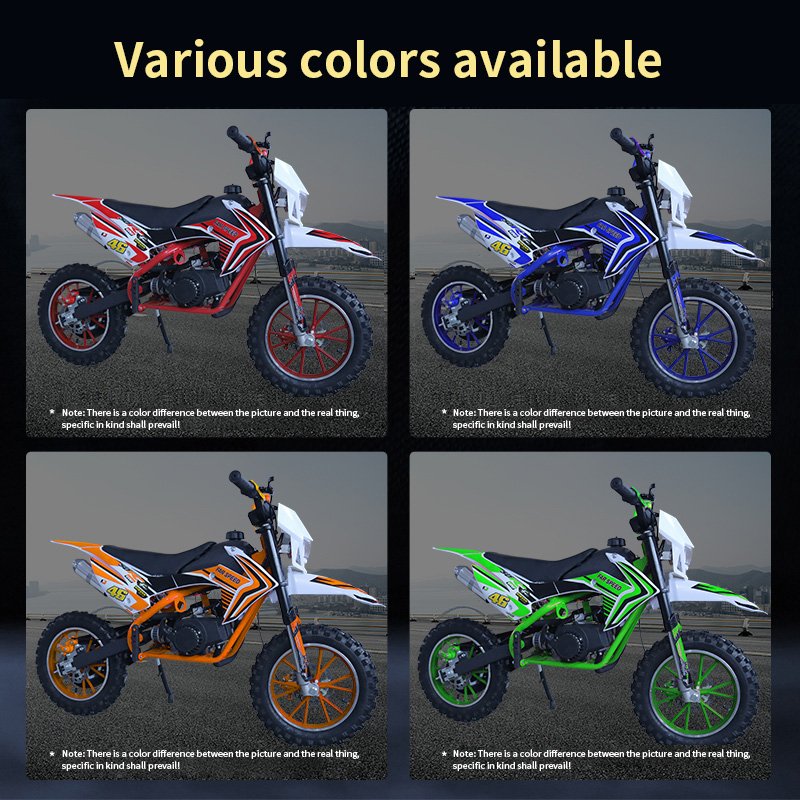 Customized Hand-Pulled Starter 49cc 50cc Kids Dirt Bikes Mini 2 Stroke 4 Stroke Dirt Bike