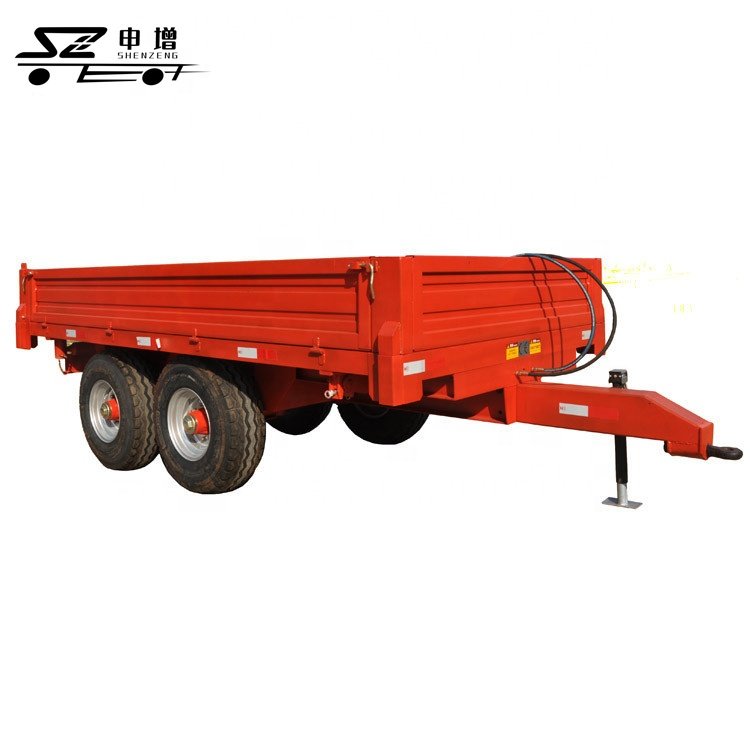 4WD Tractor Implements Agricultural Equipment 6ton Hydraulic Cylinder Dump Trailer