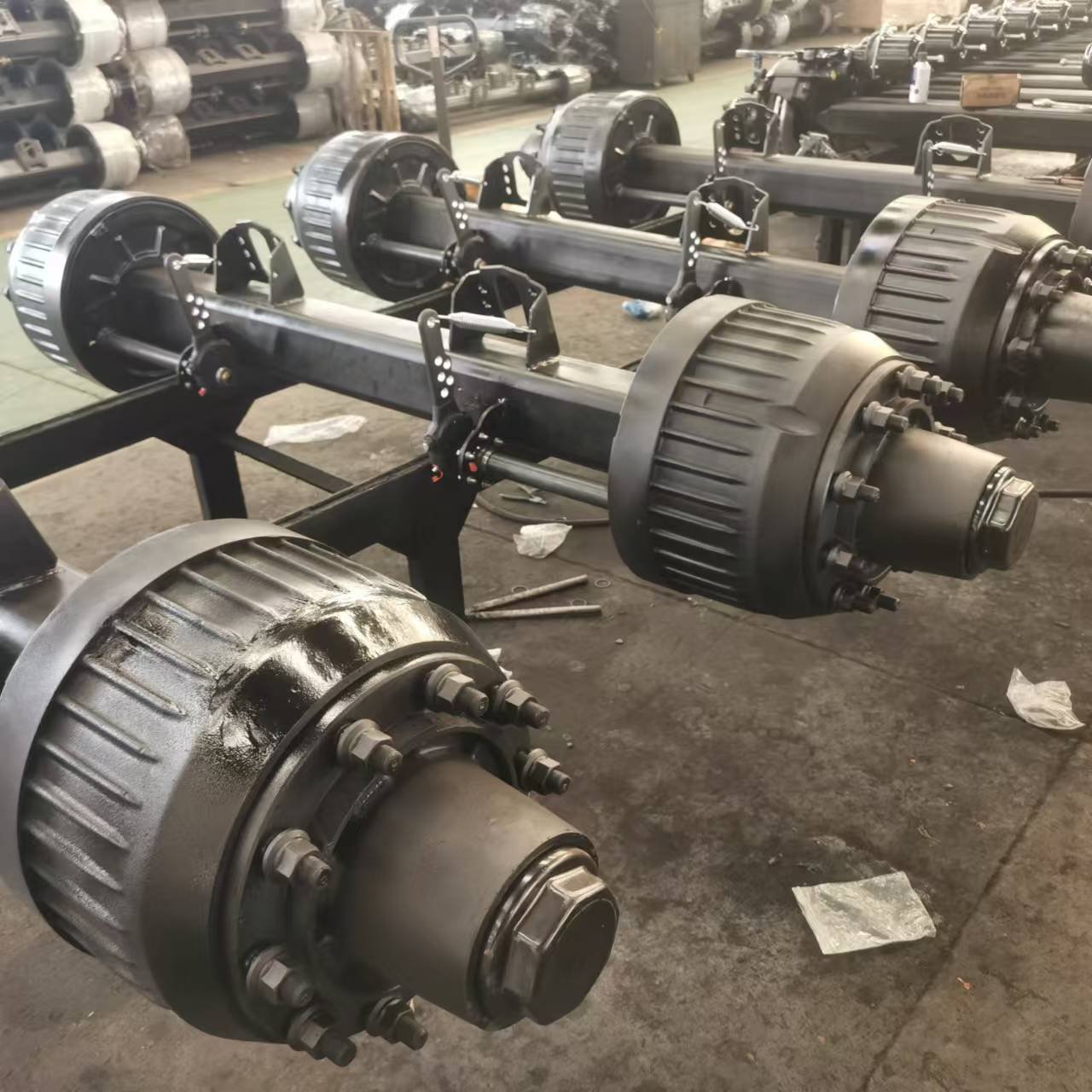 Heavy Duty American Style Drum Brake Axle for Semi Trailer New Condition Used Leaf Spring Trailer Parts