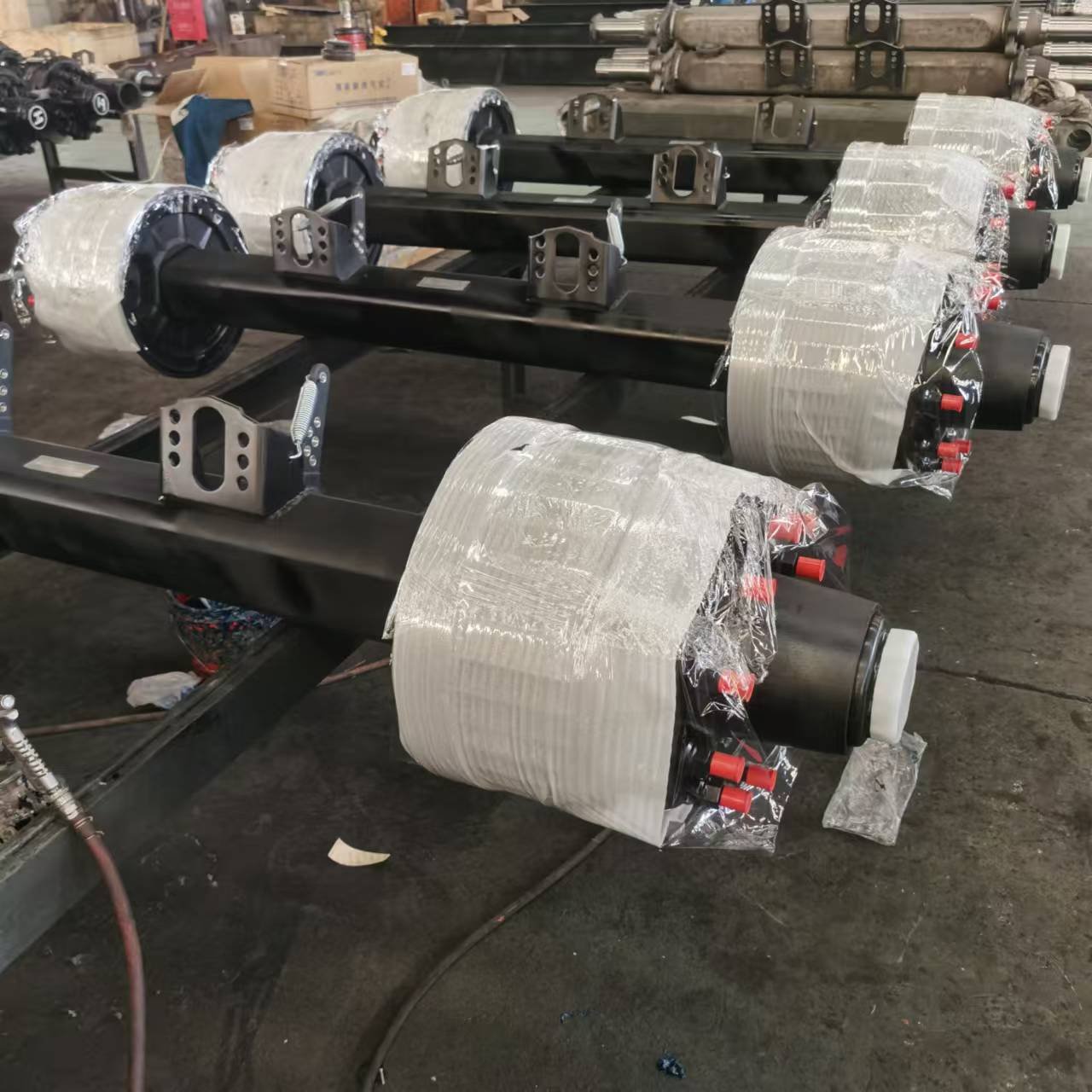 Heavy Duty American Style Drum Brake Axle for Semi Trailer New Condition Used Leaf Spring Trailer Parts
