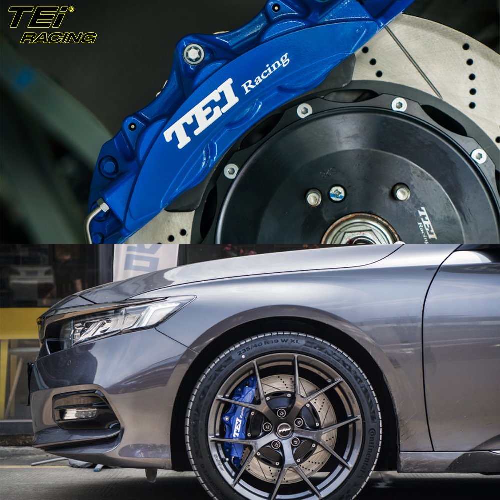 TEI Racing P60NS Front Big Brake Kit 6 Piston Caliper With 378*32mm Rotor Brake System for Honda Accord 19 Inch Car Rim