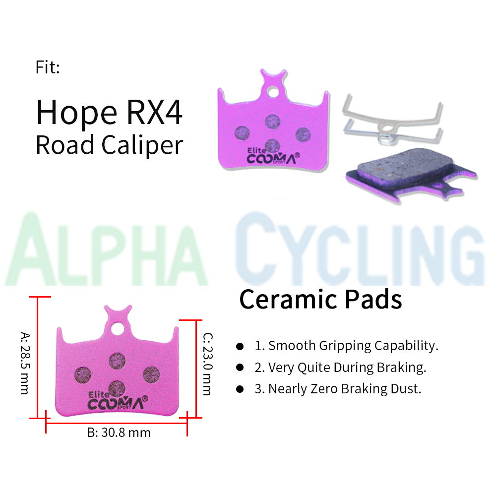 Ceramic Disc Brake Pads for Hope RX4 Road Caliper