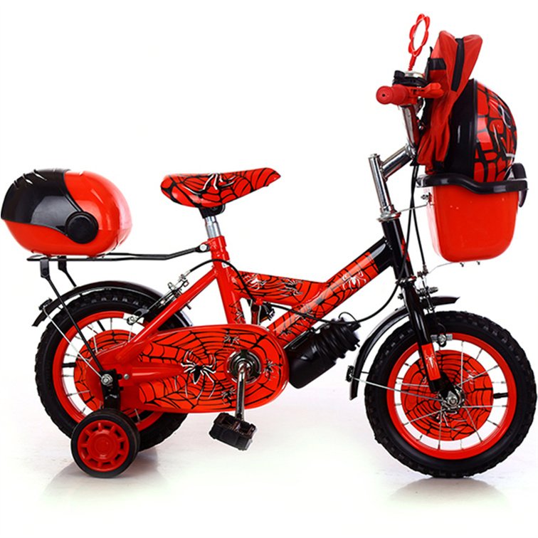 China Factory Supplier CE Approved Carriage Small Bike for Kids Bicicleta 12 COOL Kid Bicycle with Helmet School Bag
