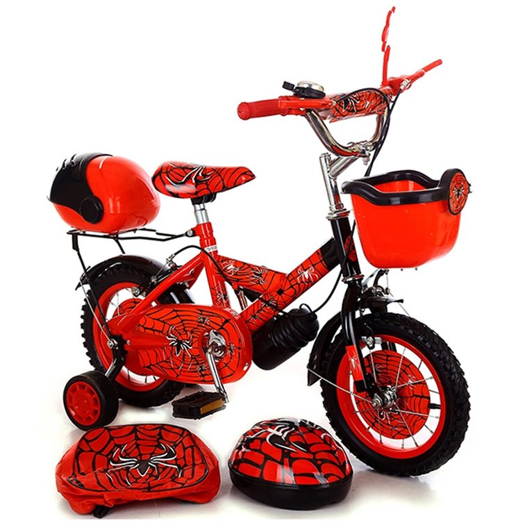 China Factory Supplier CE Approved Carriage Small Bike for Kids Bicicleta 12 COOL Kid Bicycle with Helmet School Bag