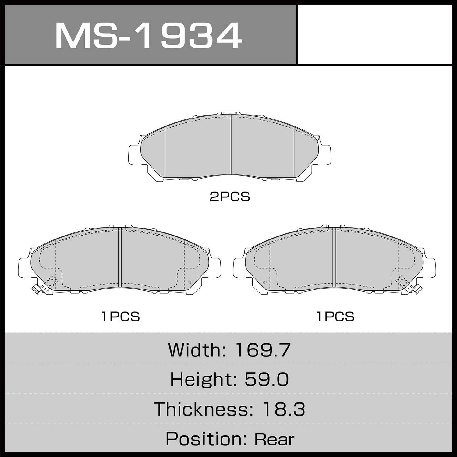 MASUMA MS-1934N Wholesale Factory Price Brake Discs Pads Ceramic Brake Padding OE NO. 04465-26440 for TOYOTA HAICE LAND CRUISER