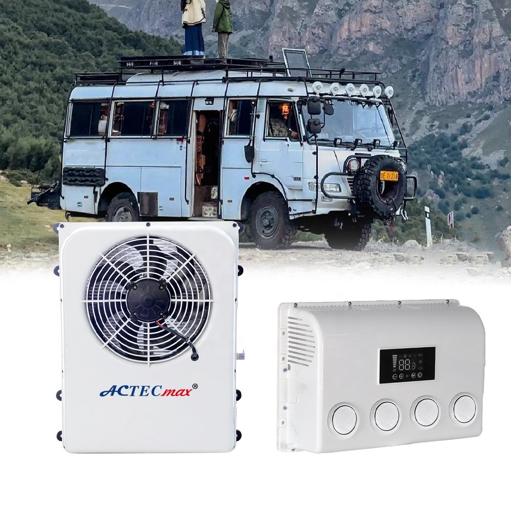 ACTECmax Battery AC System Cabin 12V 24V Car RV Electric Rooftop Integrated Parking Cooler AC.161.078 Truck Air Conditioner
