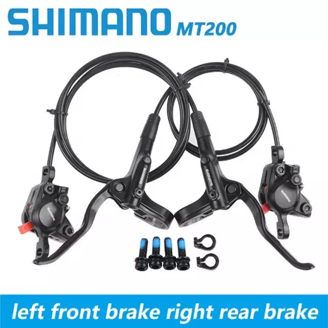 SHIMANO MT200 Brake MTB Bicycle Hydraulic Oil Disc Hydraulic Disc Brake 4 Piston 800/1550/1700mm Mountain Bike Brake Bike Parts