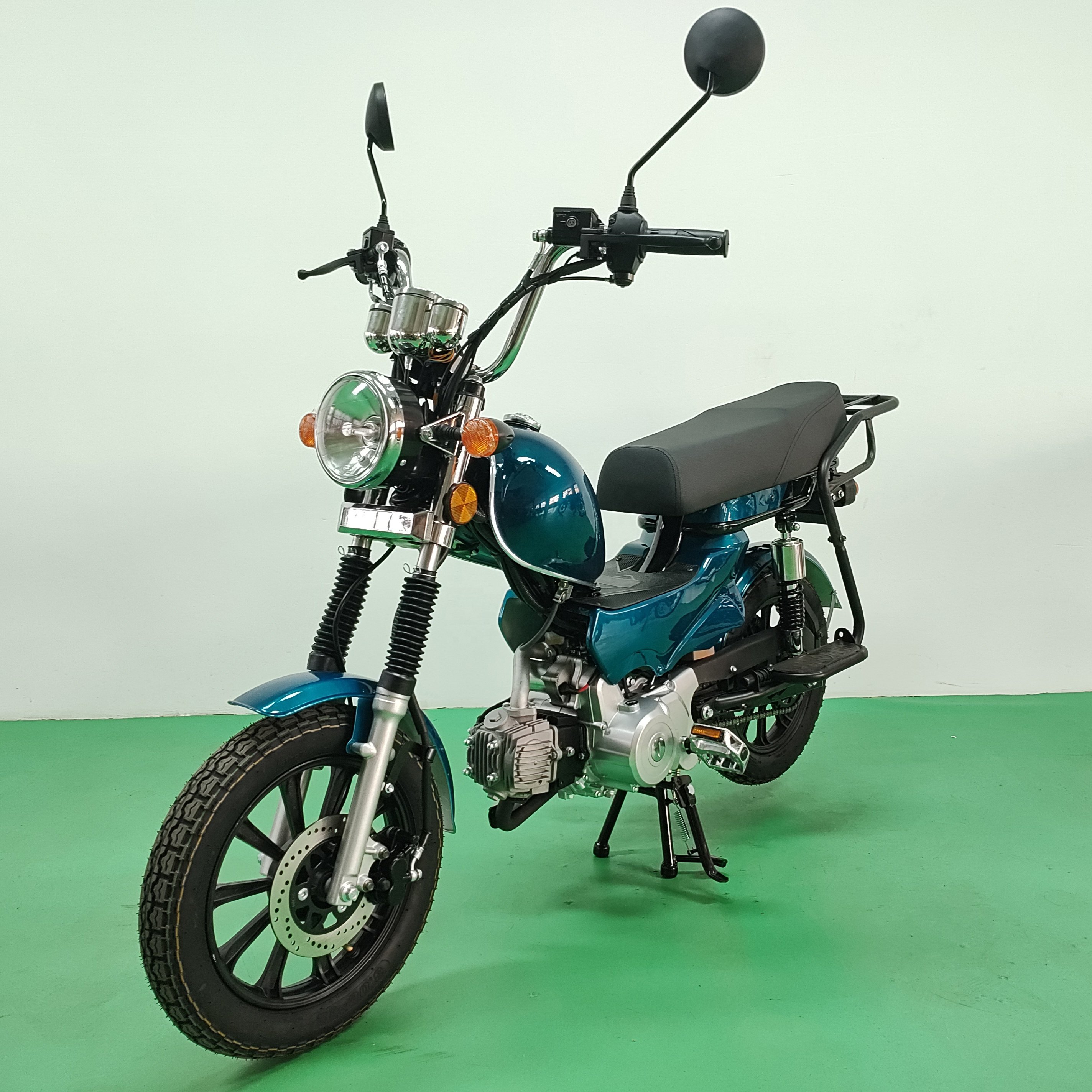 Front and Rear Disc Brakes Moped 50cc 110cc Air Cooling 4 Stroke Euro 5 Minibike with Pedal with Big Carrier