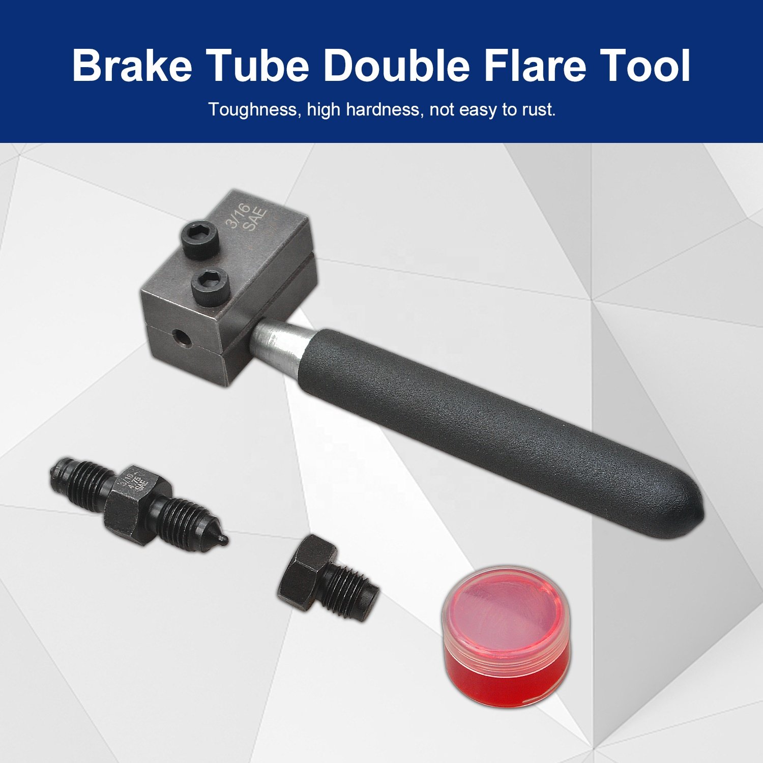 Brake Pipe Tube Double Flaring Tool Kit 45 Degree Flare 3/16 SAE