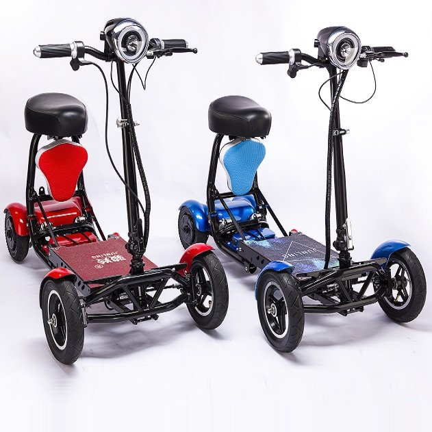 Travel Electric Scooter Tricycle Mobility Scooter Cheap Price Folding Passenger 300W Sine Wave Motor 251 - 350W 94*56*47cm 120kg