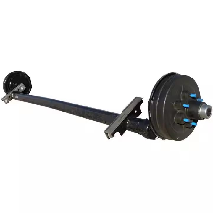 Round Semi Trailer Axle with Electric Brakes Customizable From 2000lbs to 7000lbs Trailer Axle Kits