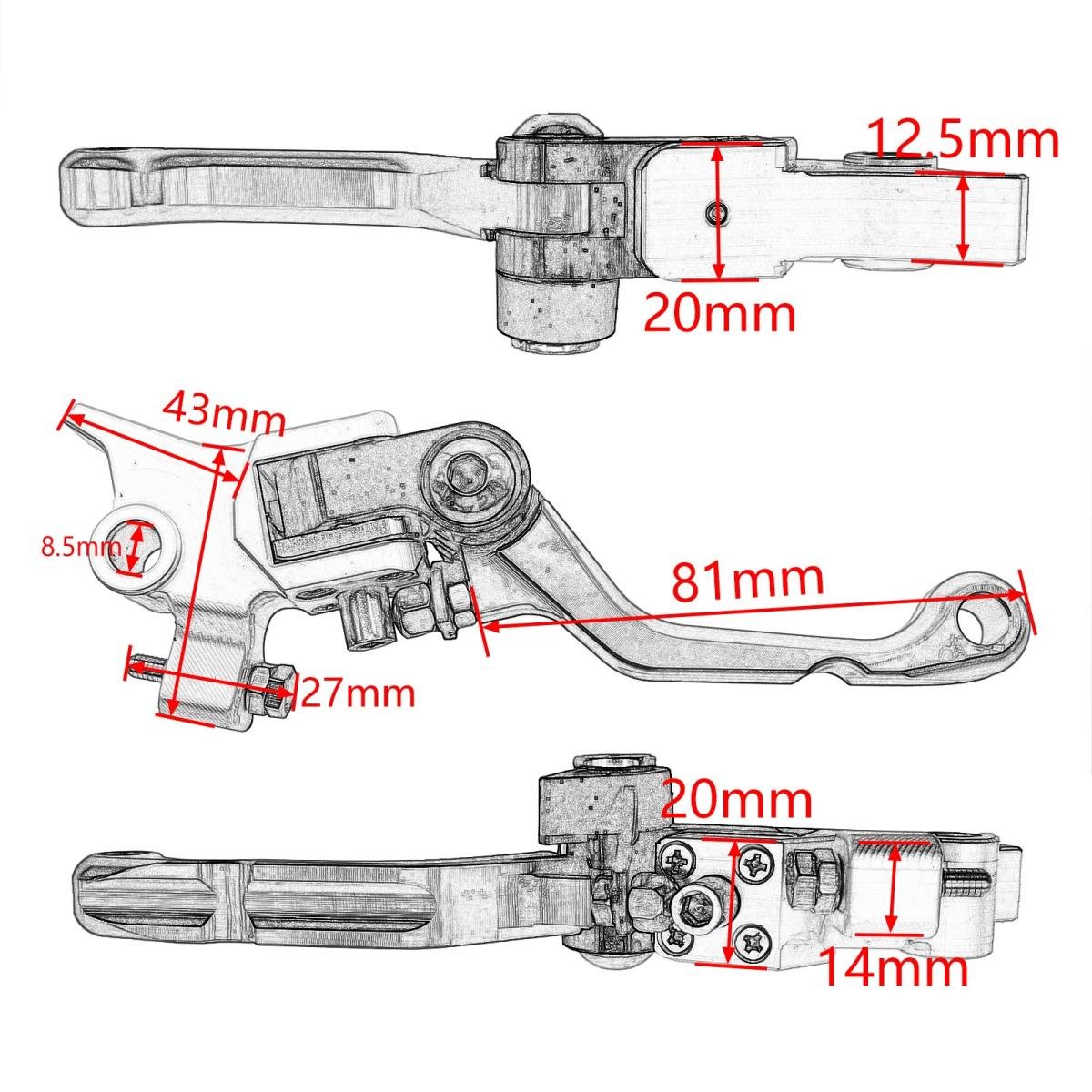 Motorcycle Accessories Adjustable Handles Clutch Brake Lever for FC TX FX TC XC XCW